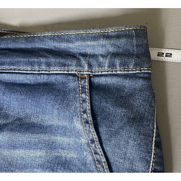 Torrid Denim Shorts Plus 18 Retro 70s Skater Medium Wash Blue Jeans Stretch 42x7 - Picture 4 of 11